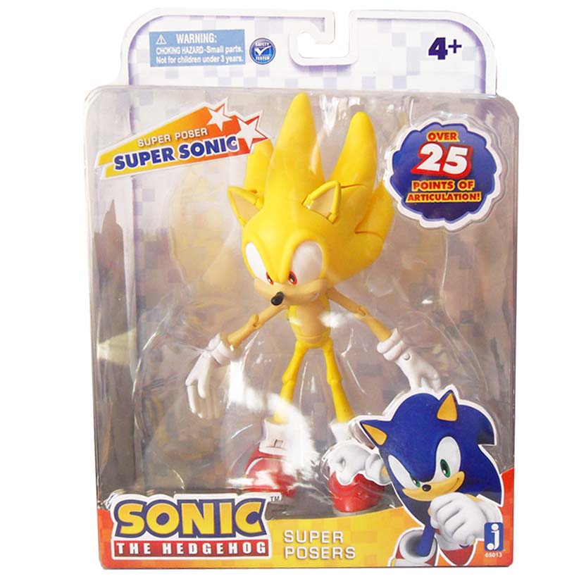 Boneco Super Sonic Amarelo Personagem Action Figure Articulado