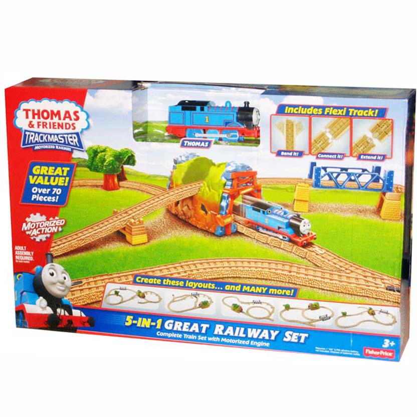Thomas & Friends Trackmaster Motorized 5 in 1 Great Railway 70 peças Fisher-Price Y8750