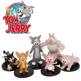 Tom e Jerry 6 Bonecos Jazwares Spike, Butch, Tyke and Nibbles