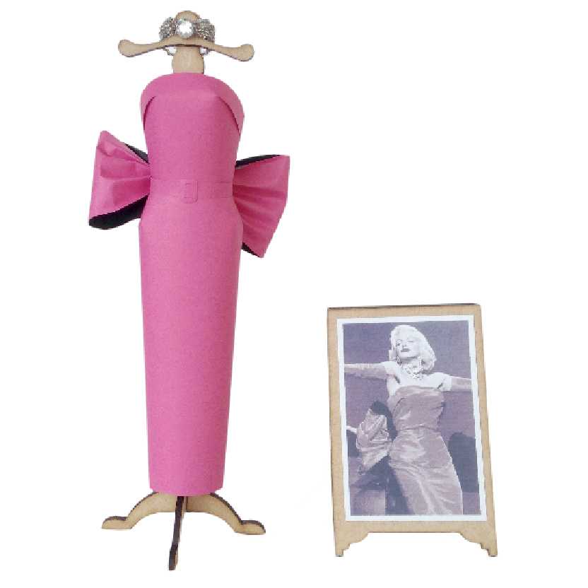 Vestido de papel da Marilyn Monroe Os Homens Preferem as Loiras com mini cartaz 