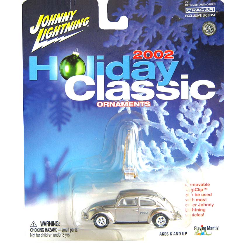 Volkswagen Fusca cromado (1966) VW Beetle Holiday Classics 2002 Johnny Lightning 1/64