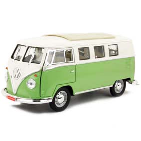 Volkswagen Microbus Kombi (1962) Miniaturas Yatming escala 1/18 teto solar fixo