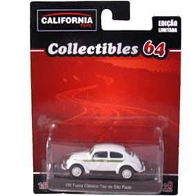 VW Fusca Taxi de São Paulo escala 1/64 Greenlight California Toys Collectibles