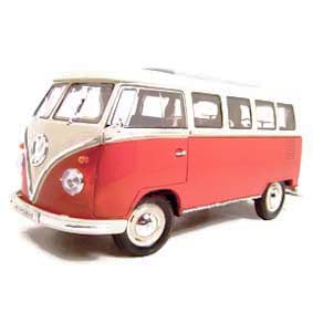 VW Kombi (1962) Volkswagen Microbus Van da Welly escala 1/18