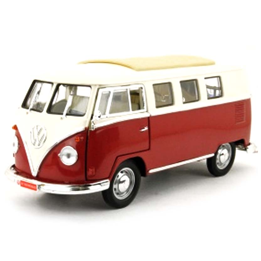 VW T1 Microbus Kombi (1962) Miniaturas Yatming escala 1/18 teto solar fixo