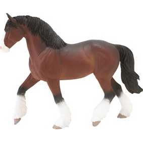 Égua Clydesdale ( miniatura de cavalo Safari Ltd ) 30028 